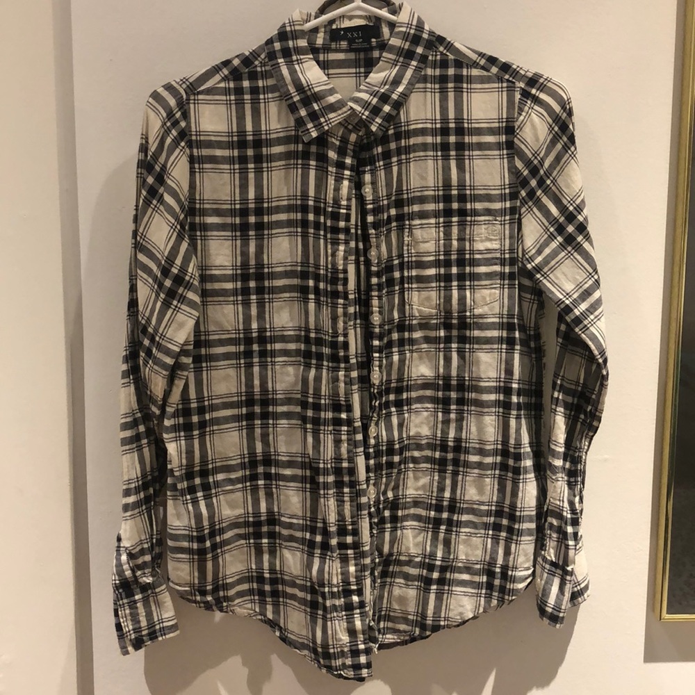 Forever 21 lightweight plaid shirt